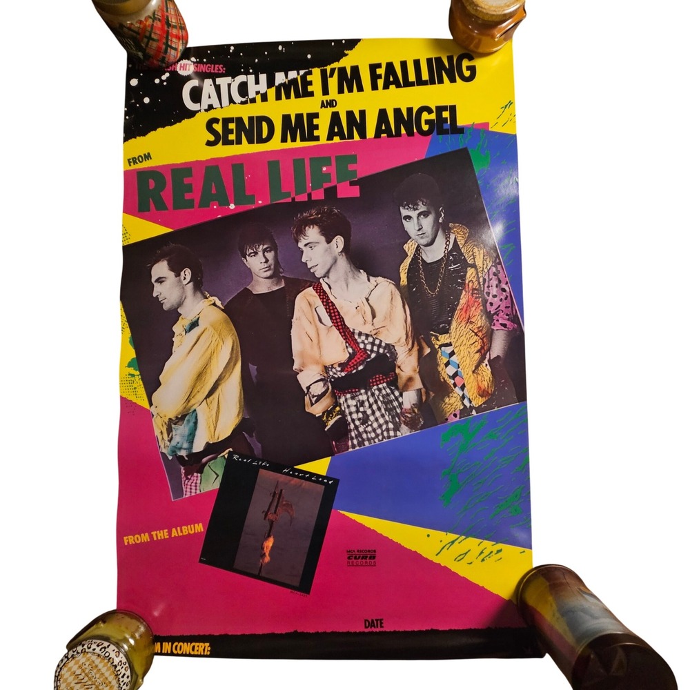 Real Life Send Me An‎ Angel Vintage 1984 Promo Album Poster 23x35 MCA Records